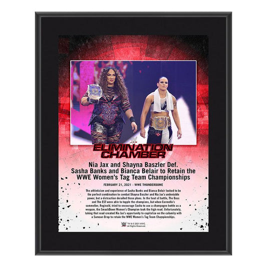 Nia Jax & Shayna Baszler Elimination Chamber 2021 10x13 Commemorative Plaque