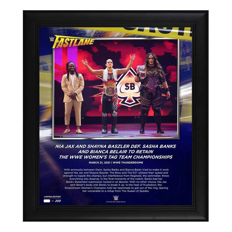 Nia Jax & Shayna Baszler FastLane 2021 15 x 17 Commemorative Plaque Pwcatalog