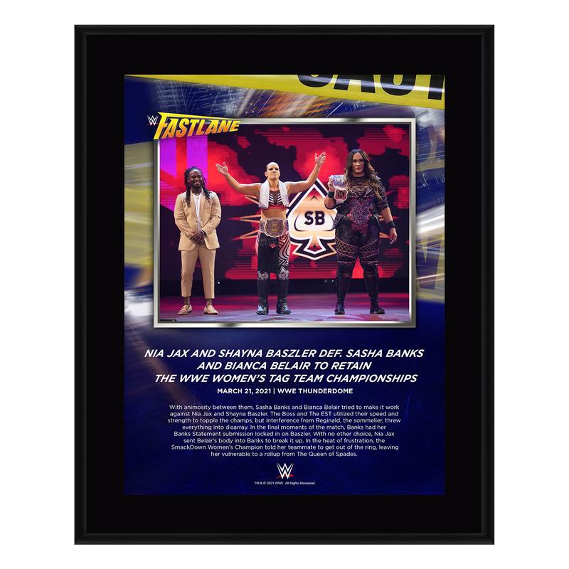 Nia Jax & Shayna Baszler Fastlane 2021 10 x 13 Commemorative Plaque Pwcatalog