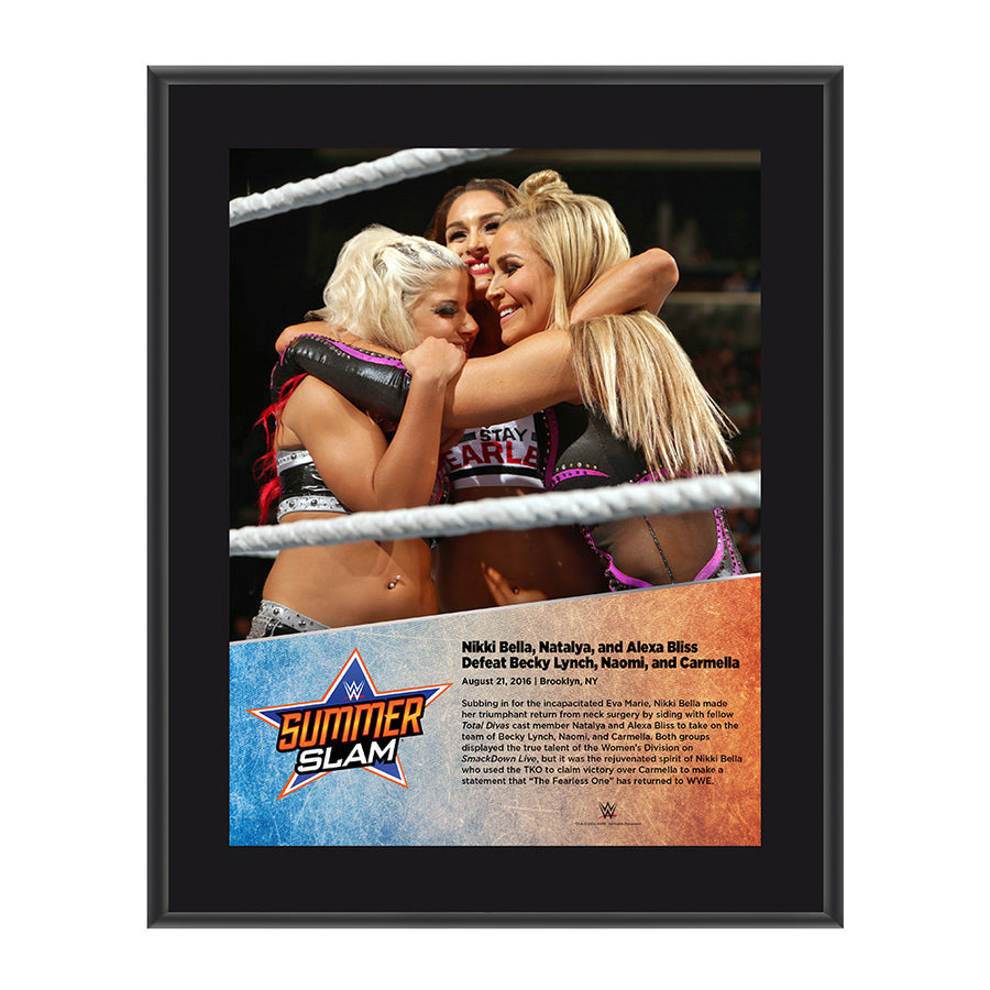 Nikki Bella, Alexa Bliss, Natalya SummerSlam 2016 10 x 13 Plaque Pwcatalog