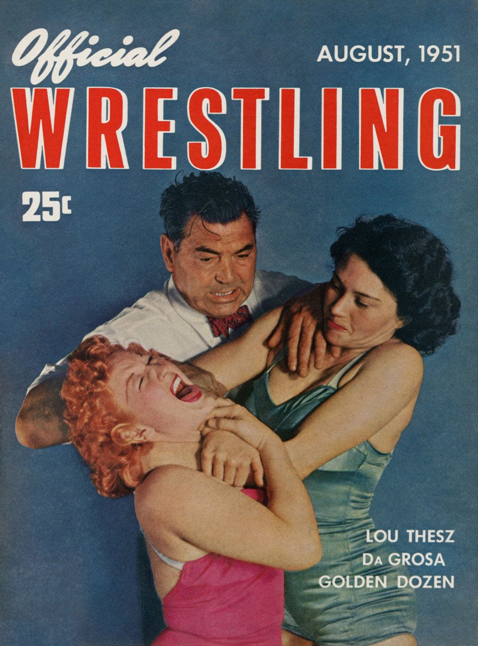 Official Wrestling August 1951 Magazine PWcatalog