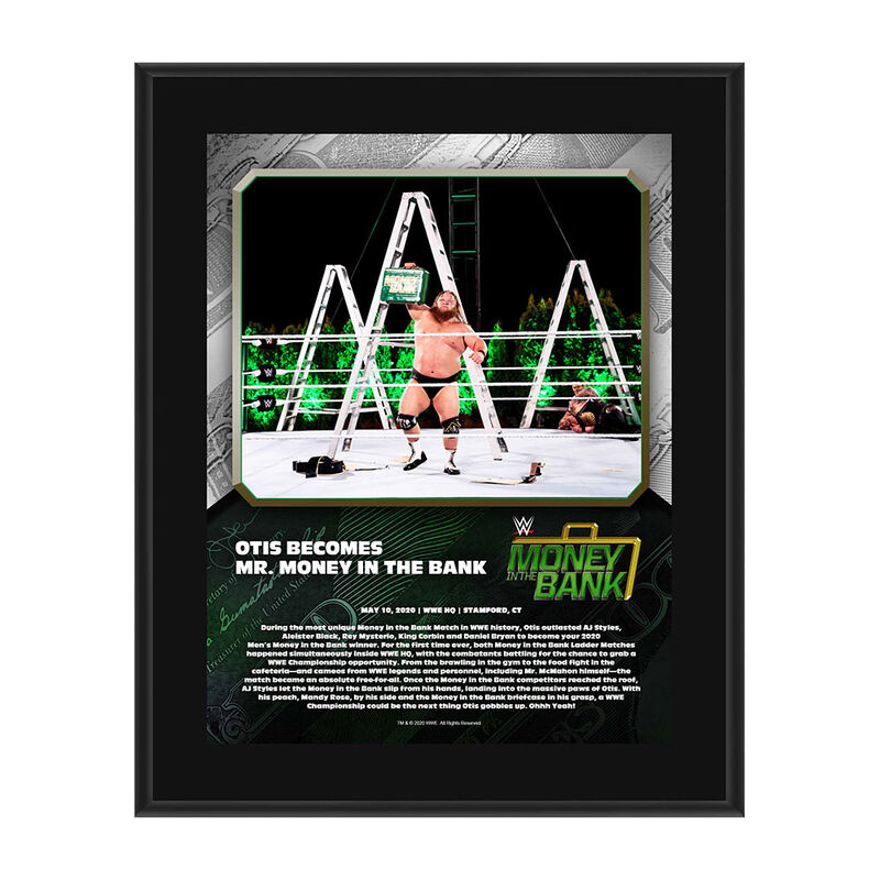 Otis Money In The Bank 2020 10 x 13 Limited Edition Plaque Pwcatalog