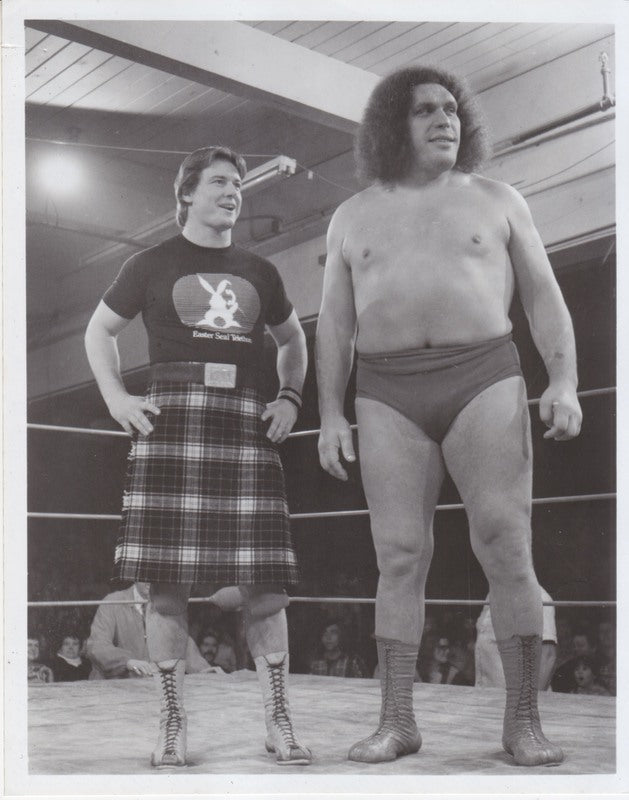 1980's Portland Wrestling "Rowdy" Roddy Piper Andre the Giant vintage Promo Photo PWcatalog
