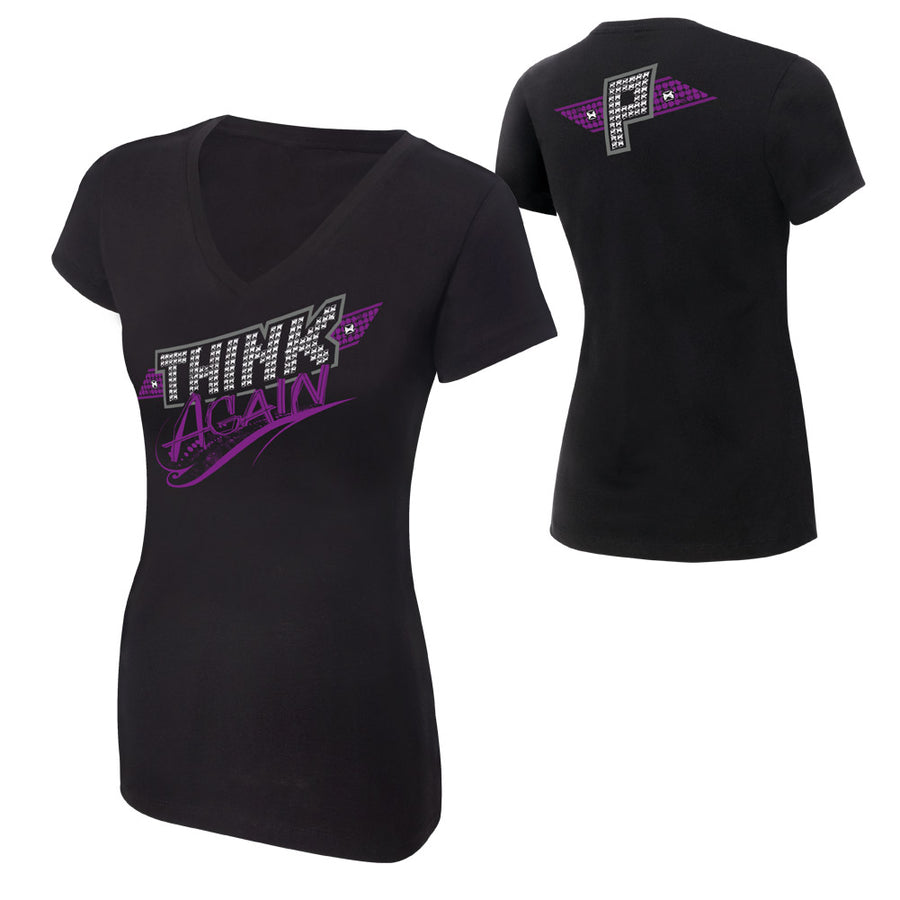 Paige Think Again Women's V-Neck T-Shirt Pwcatalog