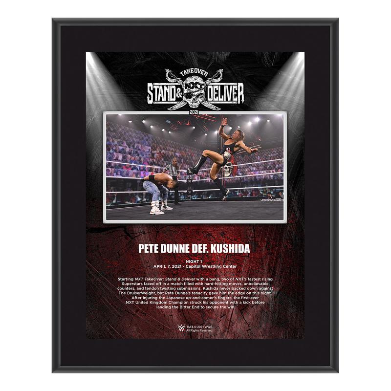 Pete Dunne NXT TakeOver Stand & Deliver 10x13 Commemorative Plaque Pwcatalog