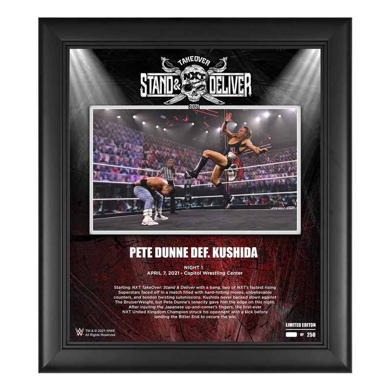 Pete Dunne NXT TakeOver Stand & Deliver 15x17 Commemorative Plaque Pwcatalog