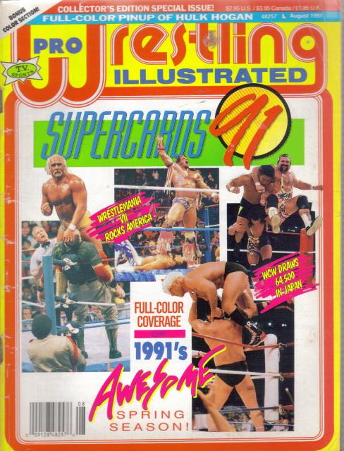 Pro Wrestling Illustrated August 1991 Magazine PWcatalog