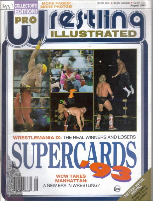Pro Wrestling Illustrated August 1993 Magazine PWcatalog
