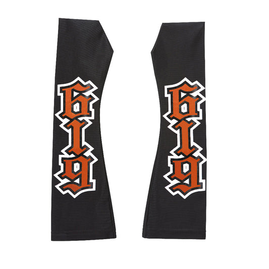 Rey Mysterio Black-Orange Arm Sleeves