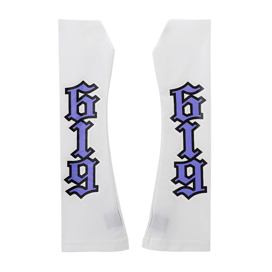 Rey Mysterio White-Purple Arm Sleeves