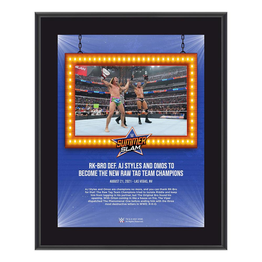 RK-Bro SummerSlam 2021 10x13 Commemorative Plaque
