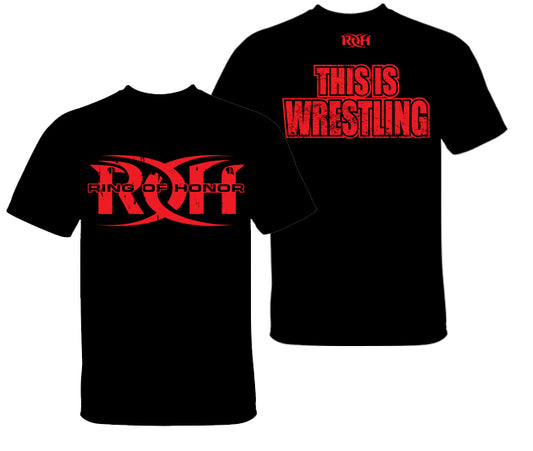 ROH This is Wrestling Red T-Shirt Pwcatalog