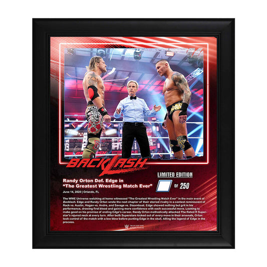 Randy Orton Backlash 2020 15x17 Limited Edition Plaque