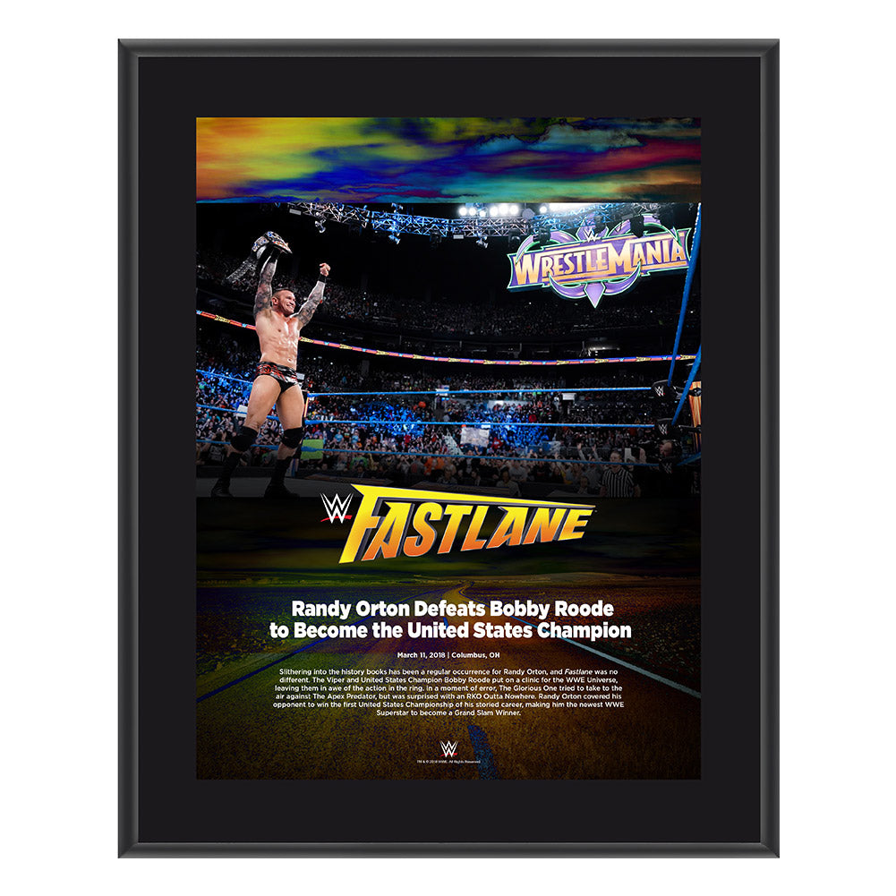 Randy Orton FastLane 2018 10 x 13 Photo Plaque Pwcatalog
