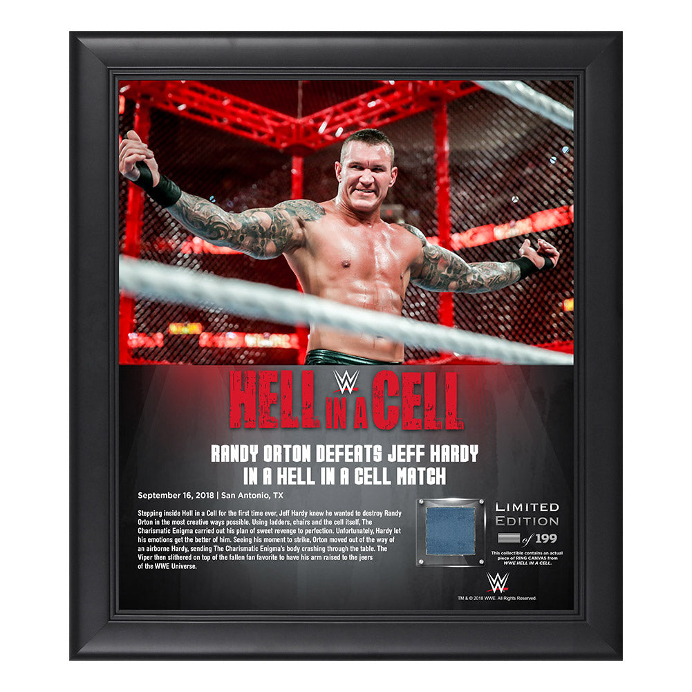Randy Orton Hell in a Cell 2018 15 x 17 Framed Plaque w Ring Canvas Pwcatalog