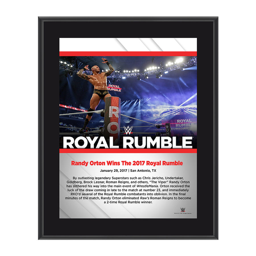 Randy Orton Royal Rumble 2017 10 x 13 Commemorative Photo Plaque Pwcatalog