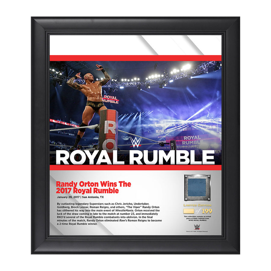 Randy Orton Royal Rumble 2017 15 x 17 Framed Plaque w Ring Canvas Pwcatalog