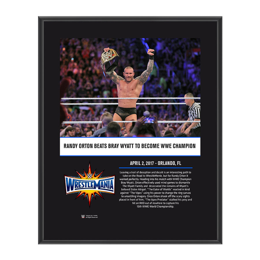 Randy Orton WrestleMania 33 10 X 13 Commemorative Photo Plaque Pwcatalog