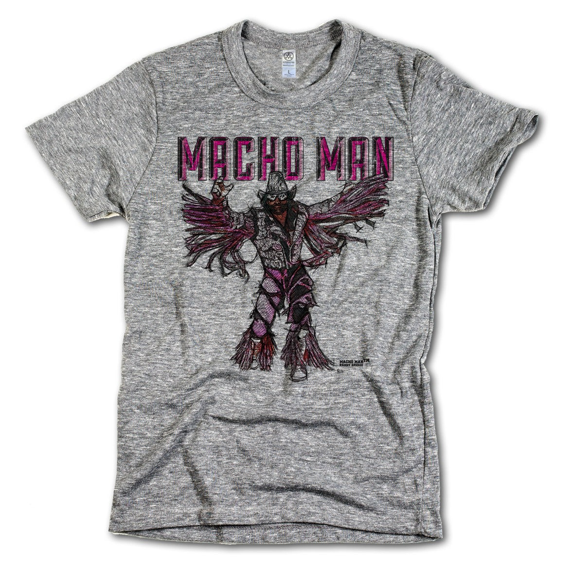 Randy Savage Macho Man Sketch by 500 Level T-Shirt Pwcatalog