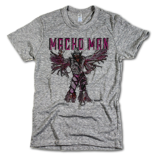 Randy Savage Macho Man Sketch by 500 Level T-Shirt Pwcatalog