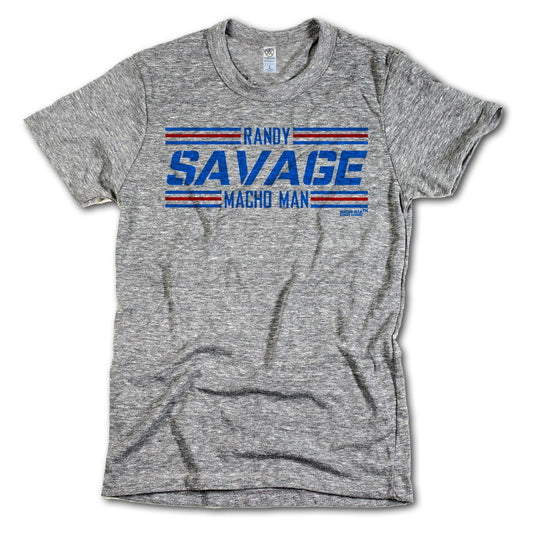Randy Savage Striped by 500 Level T-Shirt