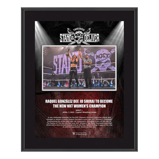 Raquel Gonzalez NXT TakeOver Stand & Deliver 10x13 Commemorative Plaque Pwcatalog