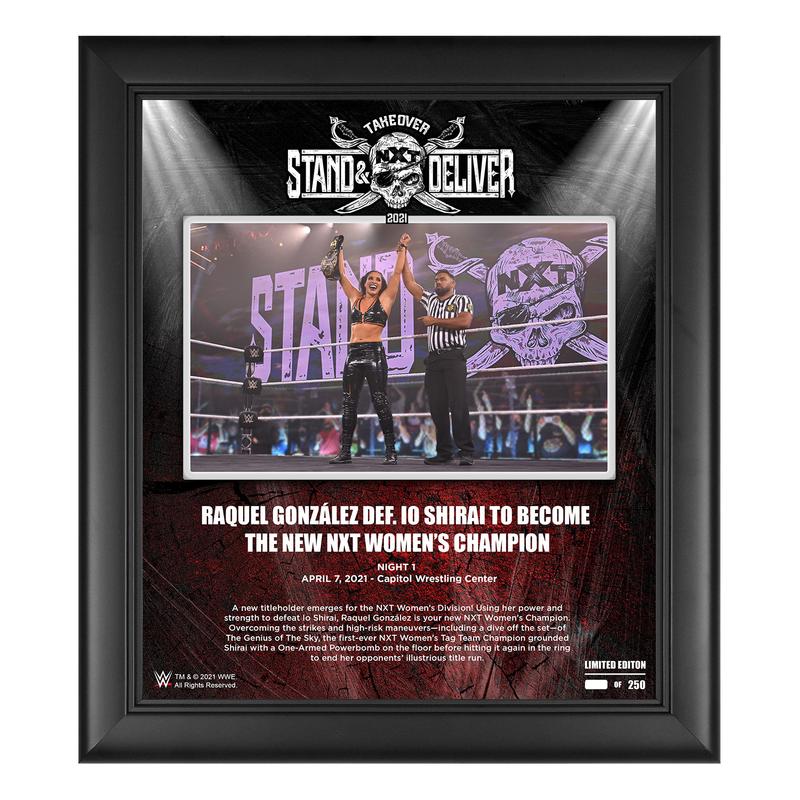 Raquel Gonzalez NXT TakeOver Stand & Deliver 15x17 Commemorative Plaque Pwcatalog