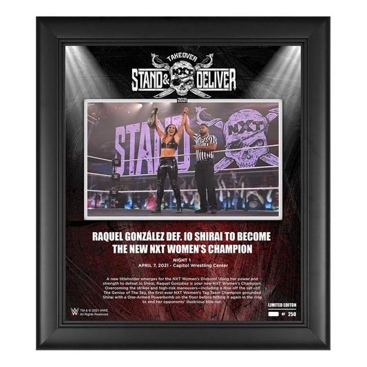 Raquel Gonzalez NXT TakeOver Stand & Deliver 15x17 Commemorative Plaque