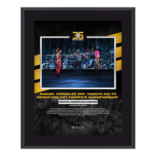 Raquel Gonzalez NXT Takeover 36 2021 10x13 Commemorative Plaque Pwcatalog