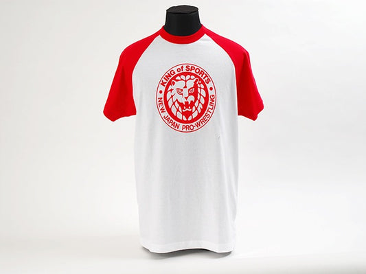 Red 'King Of Sports' Classic Lion Mark Baseball Sleeve T-Shirt Pwcatalog