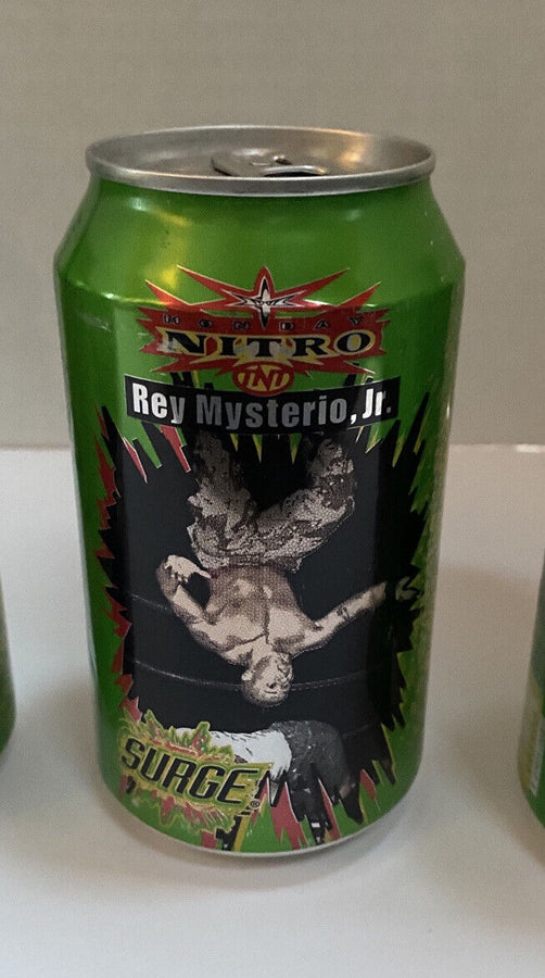 Surge Rey Mysterio Jr WCW Soda Cans 1999 Set Of 5, Coca-Cola PW Catalog