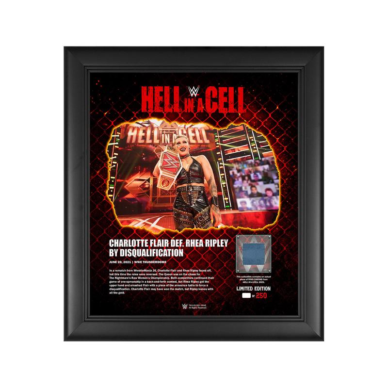 Rhea Ripley Hell in A Cell 2021 15 x 17 Commemorative Plaque Pwcatalog
