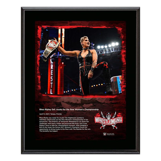 Rhea Ripley WrestleMania 37 10x13 Commemorative Plaque Pwcatalog