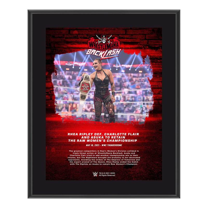 Rhea Ripley WrestleMania Backlash 2021 10x13 Commemorative Plaque Pwcatalog