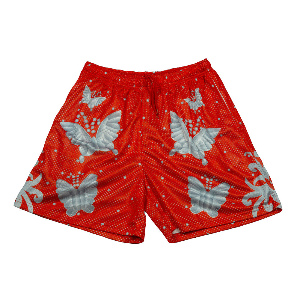 Ric Flair Red Chalk Line Shorts