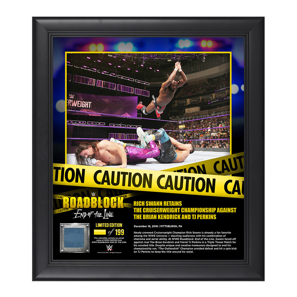 Rich Swann RoadBlock 2016 15 x 17 Framed Plaque w Ring Canvas Pwcatalog
