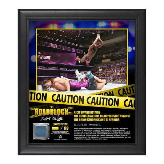 Rich Swann RoadBlock 2016 15 x 17 Framed Plaque w Ring Canvas Pwcatalog