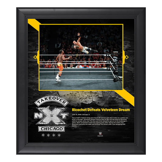 Ricochet NXT TakeOver Chicago 15 x 17 Framed Plaque w Ring Canvas