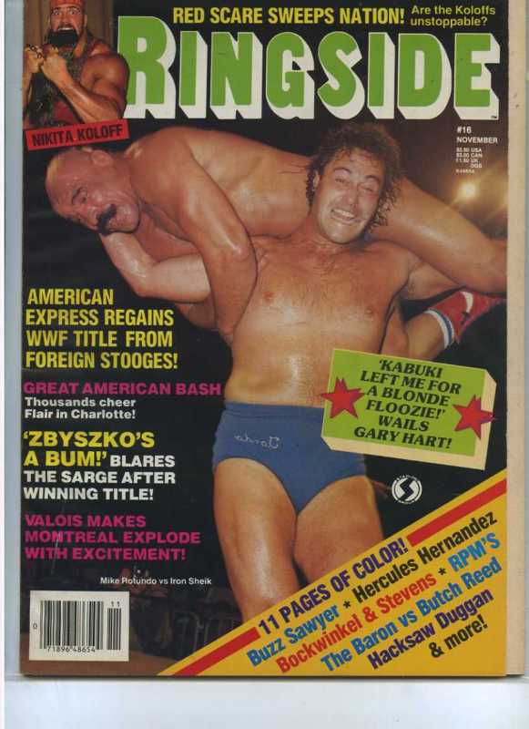 Ringside Wrestling November 1986 Magazine PWcatalog