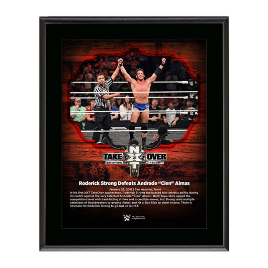 Roderick Strong NXT TakeOver San Antonio 10 x 13 Commemorative Photo Plaque