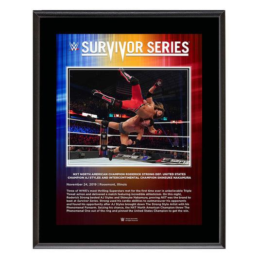 Roderick Strong Survivor Series 2019 10x13 Commemorative Plaque