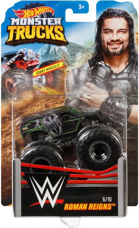 WWE Monster trucks Hot wheels Roman Reigns