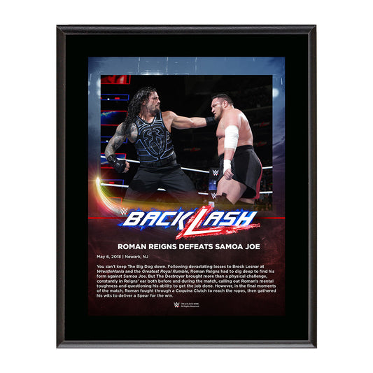 Roman Reigns BackLash 2018 10 x 13 Photo Plaque