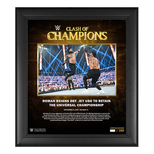 Roman Reigns Clash of Champions 2020 15 x 17 Commemorative Plaque Pwcatalog