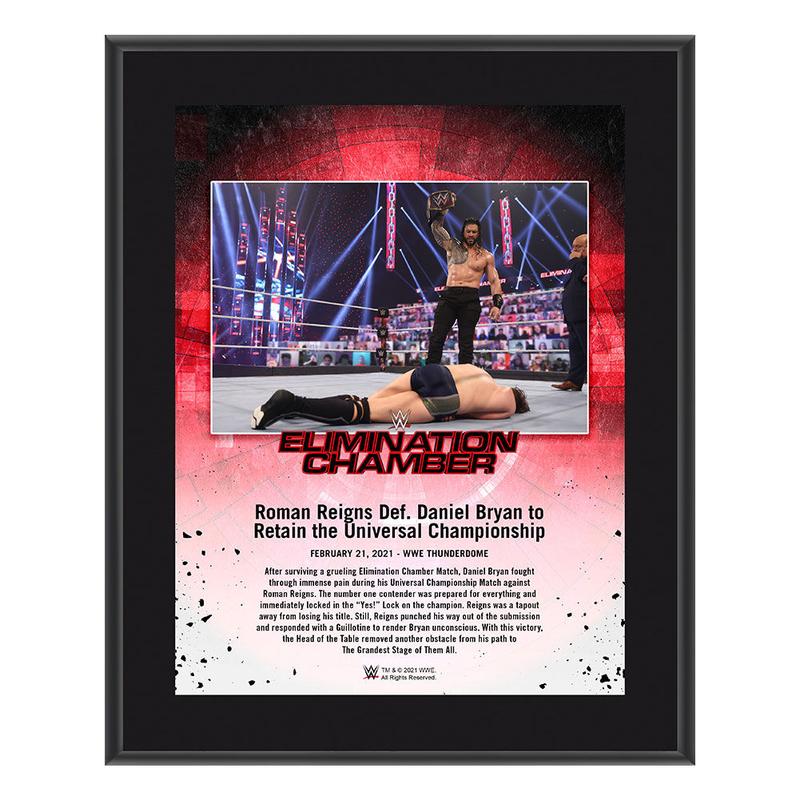 Roman Reigns Elimination Chamber 2021 10x13 Commemorative Plaque Pwcatalog
