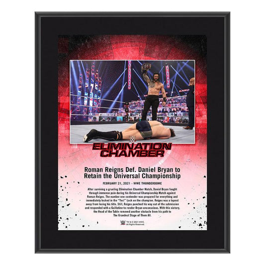 Roman Reigns Elimination Chamber 2021 10x13 Commemorative Plaque Pwcatalog