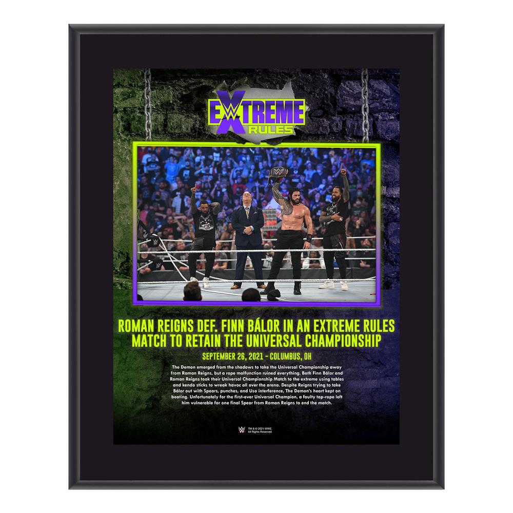 Roman Reigns Extreme Rules 2021 10x13 Commemorative Plaque Pwcatalog
