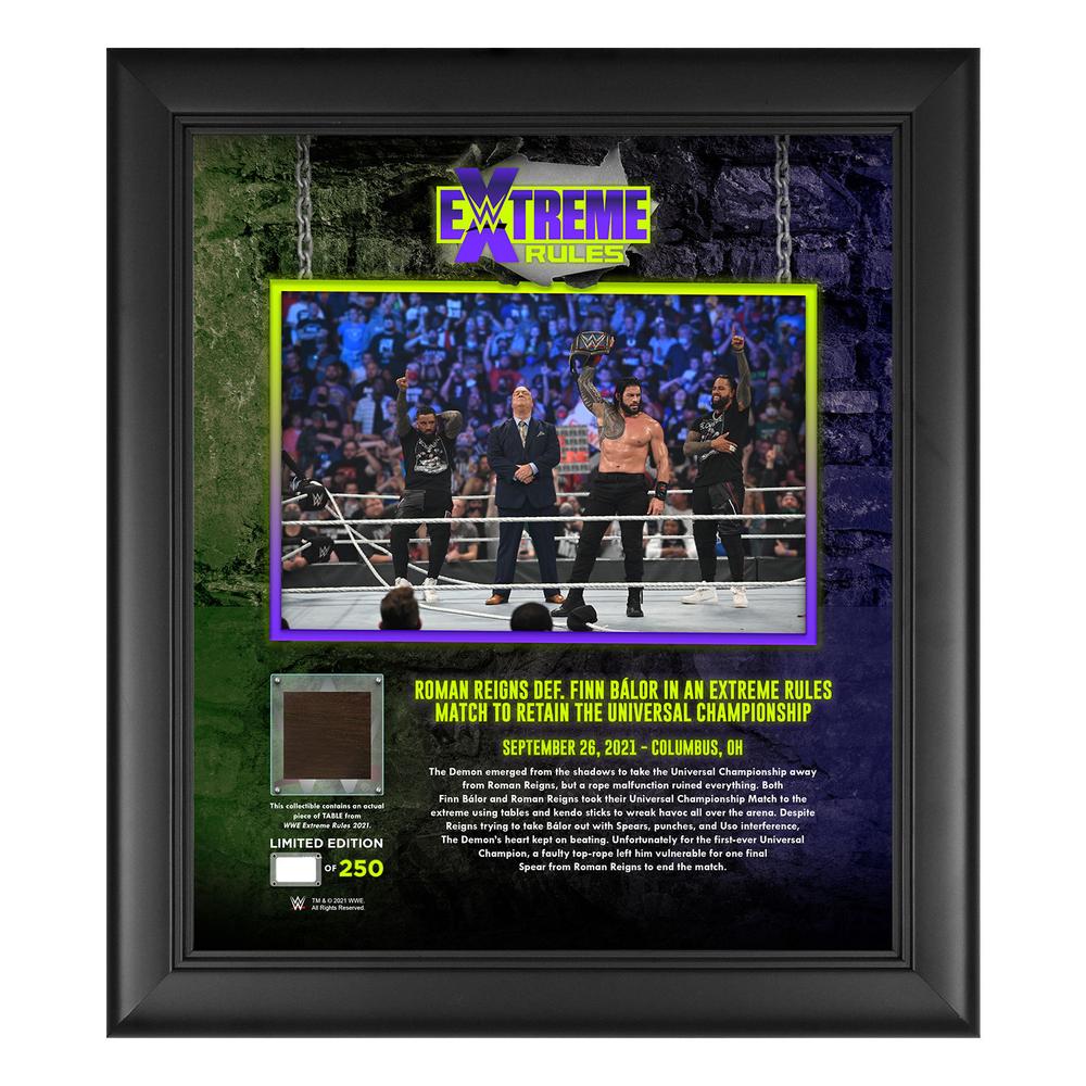 Roman Reigns Extreme Rules 2021 15x17 Commemorative Plaque Pwcatalog