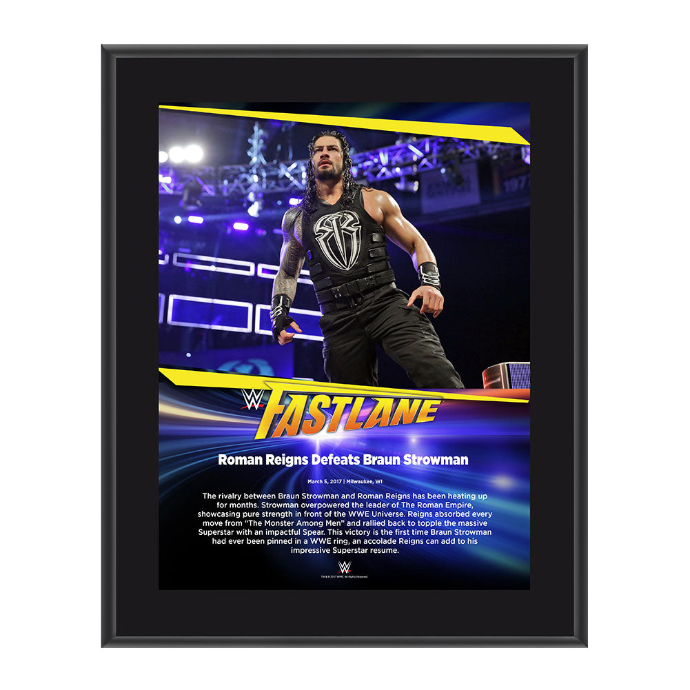 Roman Reigns FastLane 2017 10 X 13 Commemorative Photo Plaque Pwcatalog