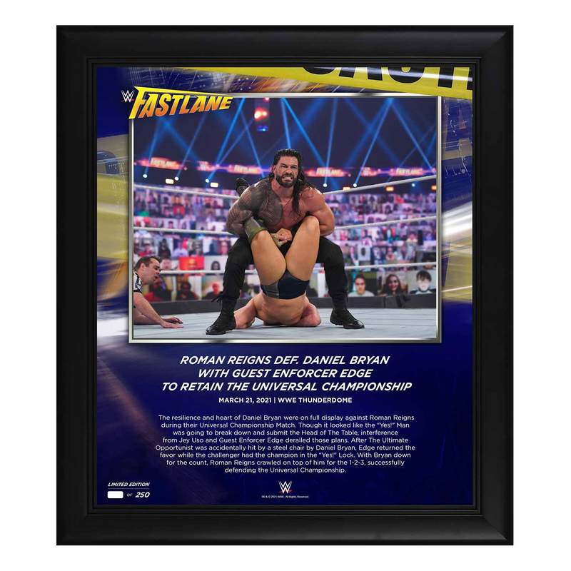 Roman Reigns FastLane 2021 15 x 17 Commemorative Plaque Pwcatalog